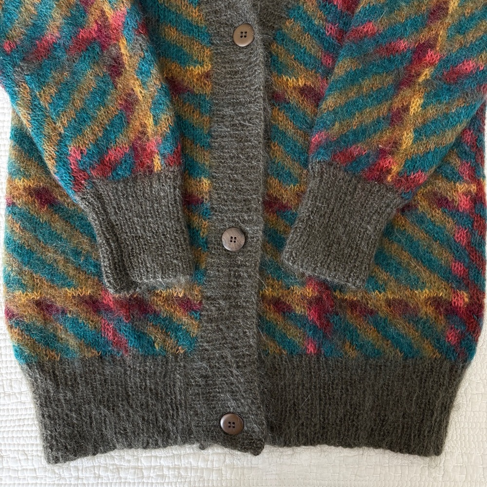 Vintage Hand Knit Mohair Wool Oversized Sweater M by Michelle Stuart 90s Grunge - Picture 7 of 15